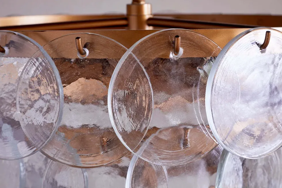 Kagitha Recycled Glass Chandelier - Clear