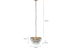 Kagitha Recycled Glass Chandelier - Clear