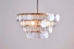 Kagitha Recycled Glass Statement Chandelier - Clear
