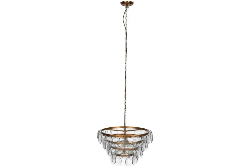 Kagitha Recycled Glass Statement Chandelier - Clear