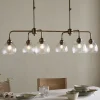 Kakira Chandelier Pendant - Antique Brass & Clear