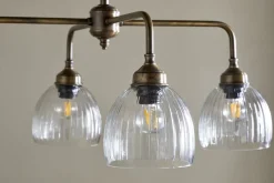 Kakira Chandelier Pendant - Antique Brass & Clear