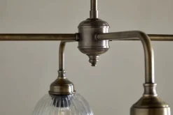 Kakira Chandelier Pendant - Antique Brass & Clear