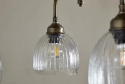 Kakira Chandelier Pendant - Antique Brass & Clear