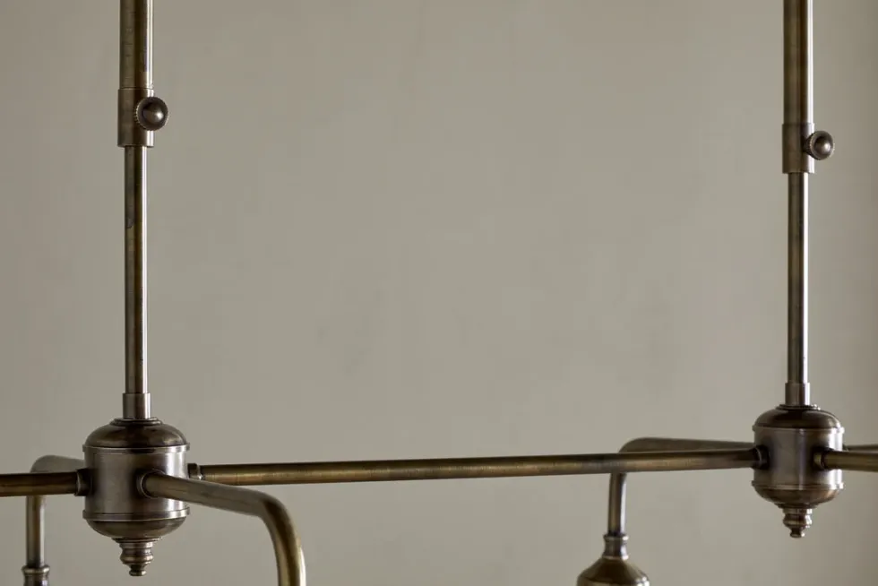 Kakira Chandelier Pendant - Antique Brass & Clear