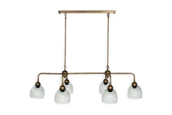 Kakira Chandelier Pendant - Antique Brass & Clear