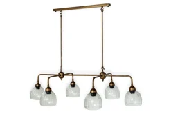 Kakira Chandelier Pendant - Antique Brass & Clear