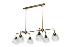 Kakira Chandelier Pendant - Antique Brass & Clear