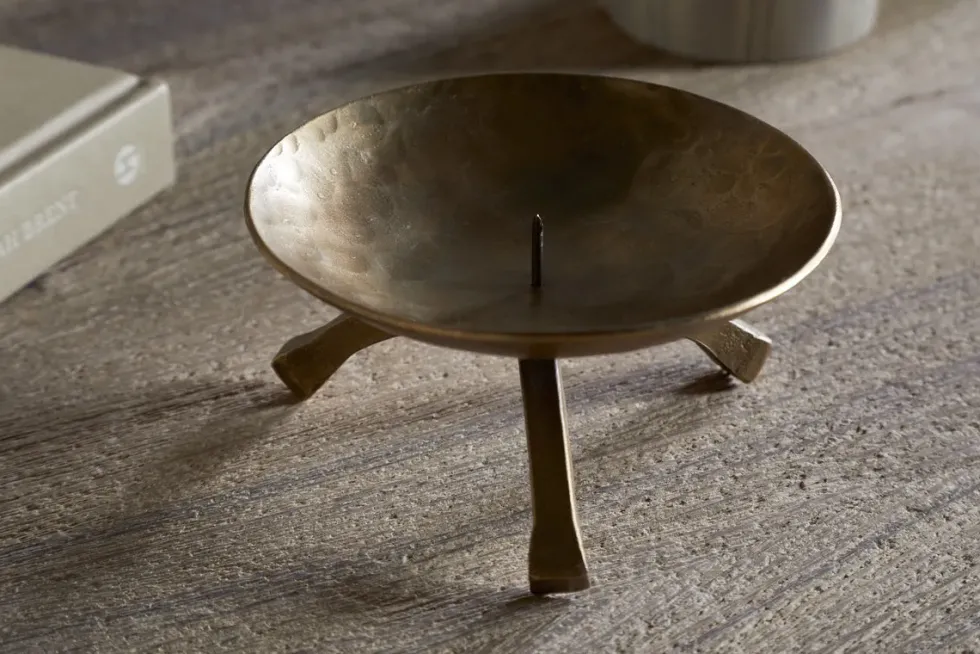Kalik Candle Holder - Antique Brass - Large