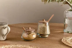 Kali Round Storage Jar - Natural & Clear