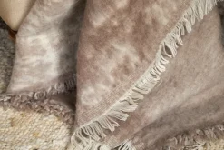 Kambali Disressed Wool Jacquard Throw - Natural