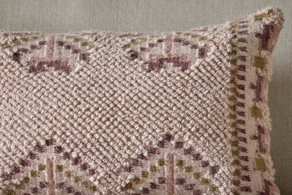 Kandy Wool & Cotton Cushion Cover - Dusty Pink