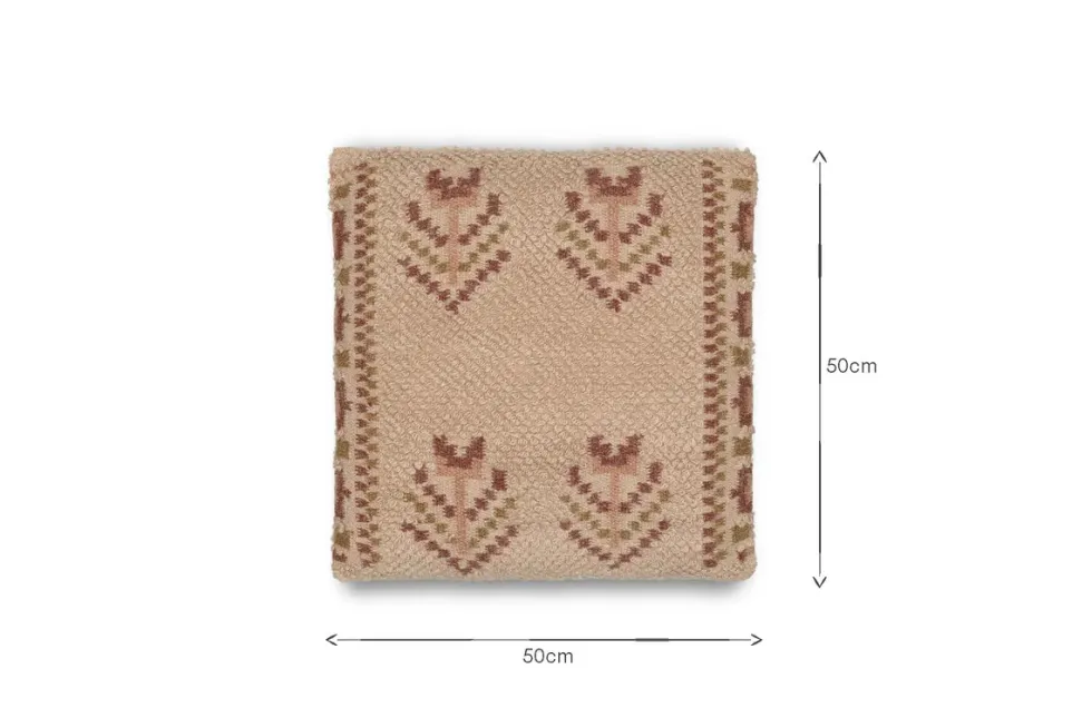 Kandy Wool & Cotton Cushion Cover - Dusty Pink