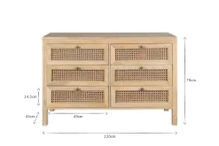 Kanz Mango Wood Chest Of Drawers - Natural