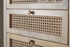 Kanz Mango Wood Tall Boy Chest of Drawers - Natural
