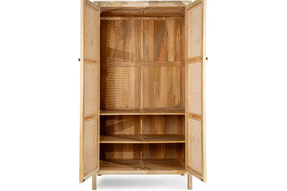 Kanz Mango Wood Wardobe - Natural