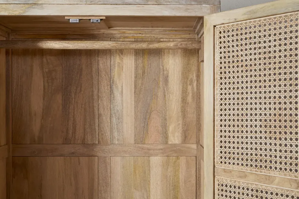 Kanz Mango Wood Wardobe - Natural