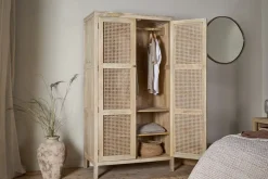 Kanz Mango Wood Wardobe - Natural