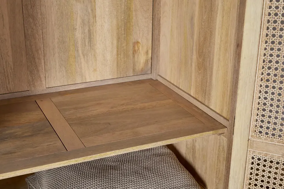 Kanz Mango Wood Wardobe - Natural