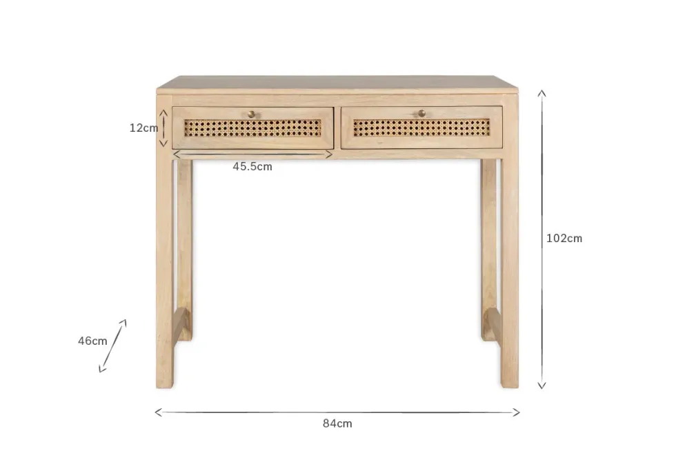 Kanz Mango Wood Writing Desk - Natural