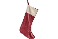 Karru Cotton Velvet Stocking - Red