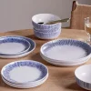 Karuma Dinnerware Set - Blue & White (Set of 12)