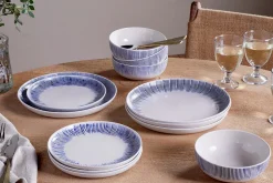Karuma Dinnerware Set - Blue & White (Set of 12)