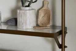Karura Wall Shelves with Towel Rail - Antique Brass