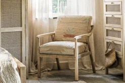 Kavya Kilim Occasional Armchair - Natural