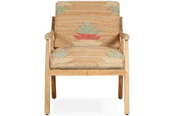 Kavya Kilim Occasional Armchair - Natural