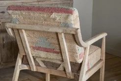 Kavya Kilim Occasional Armchair - Natural