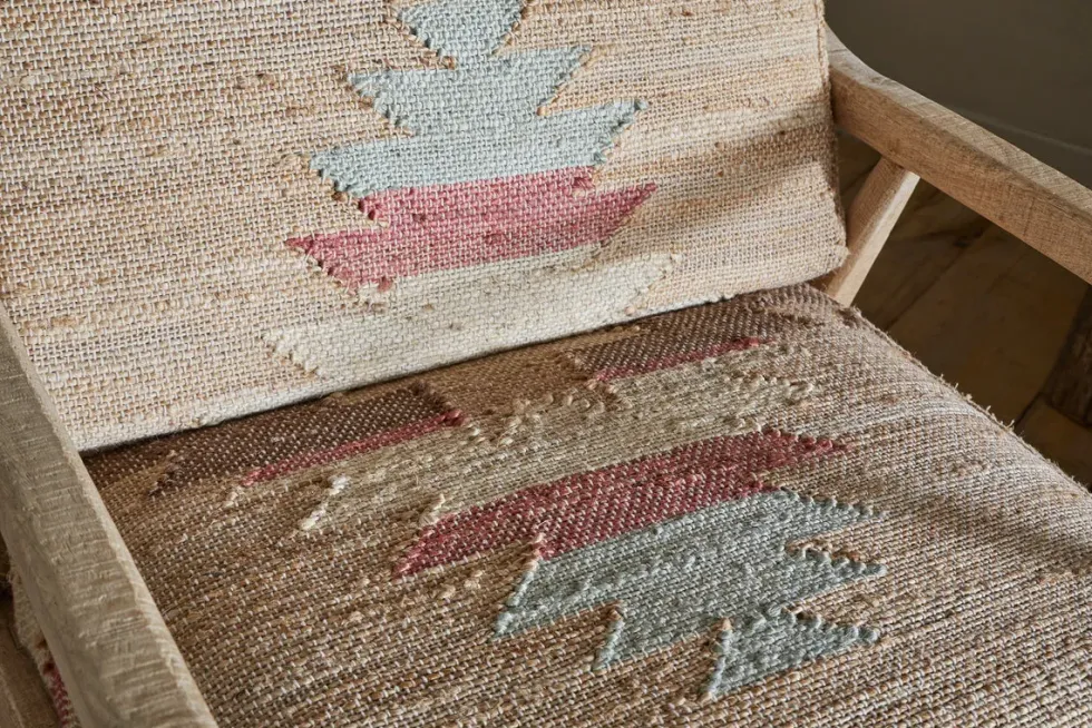 Kavya Kilim Occasional Armchair - Natural