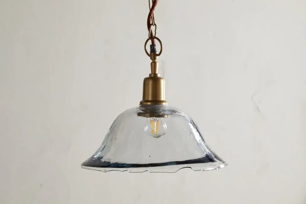 Keju Organic Shape Recycled Glass Pendant - Clear