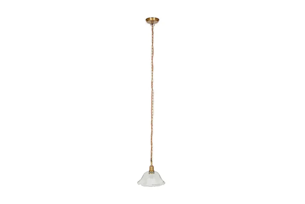 Keju Organic Shape Recycled Glass Pendant - Clear