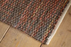Kekere Jute & Cotton Rug - Natural & Rust