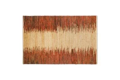 Kekere Jute & Cotton Rug - Natural & Rust
