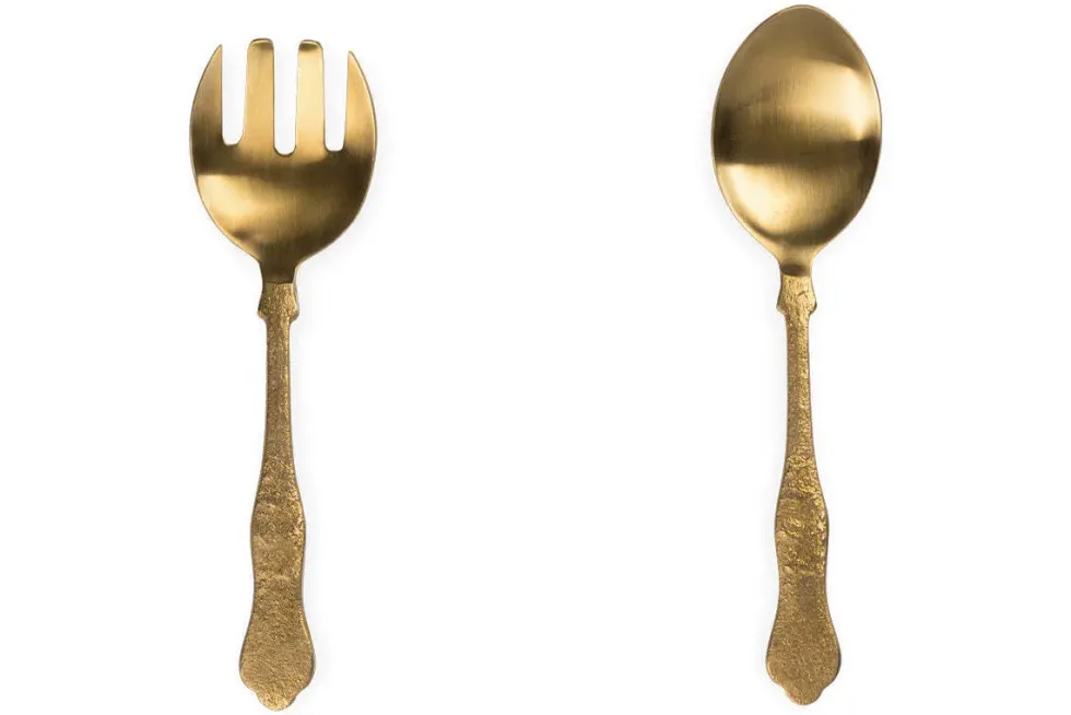 Khana Salad Servers - Brushed Gold (Set of 2)