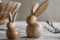 Khara Mango Wood Rabbit Standing Decoration - Natural