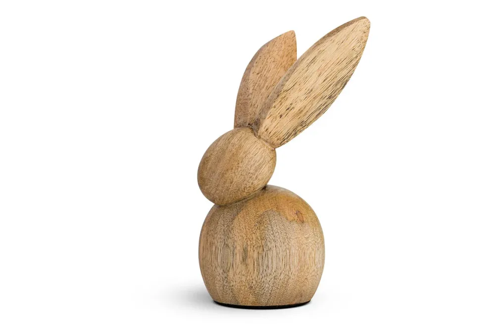 Khara Mango Wood Rabbit Standing Decoration - Natural