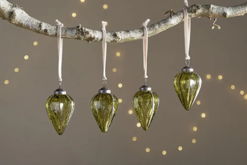 Khela Baubles - Moss - (Set of 4)