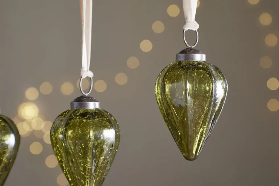 Khela Baubles - Moss - (Set of 4)