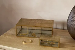 Kijang Jewellery Box - Brass & Clear
