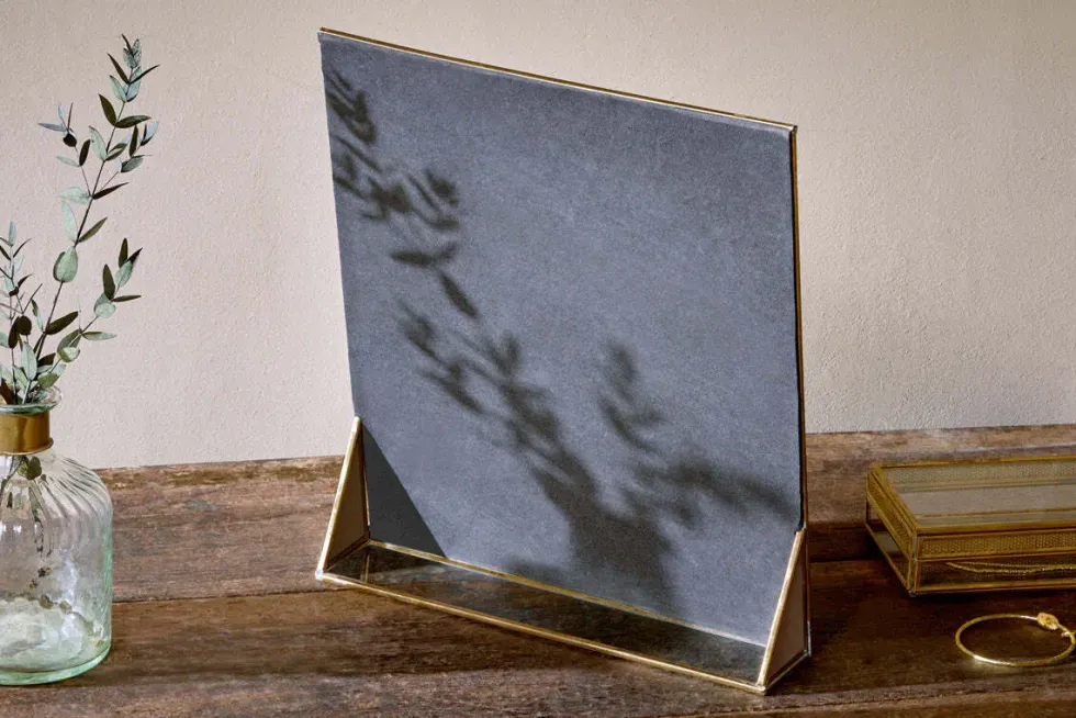 Kiko Standing Mirror - Antique Brass