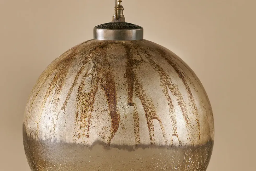 Konara Giant Bauble - Gold Crackle