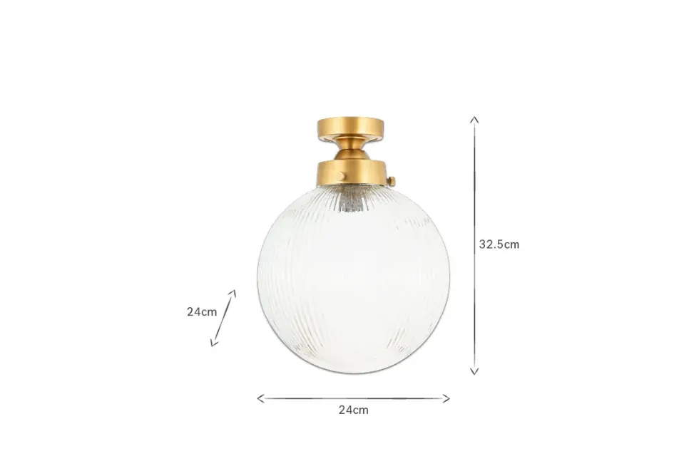 Konnie Bathroom Ceiling Light - Clear