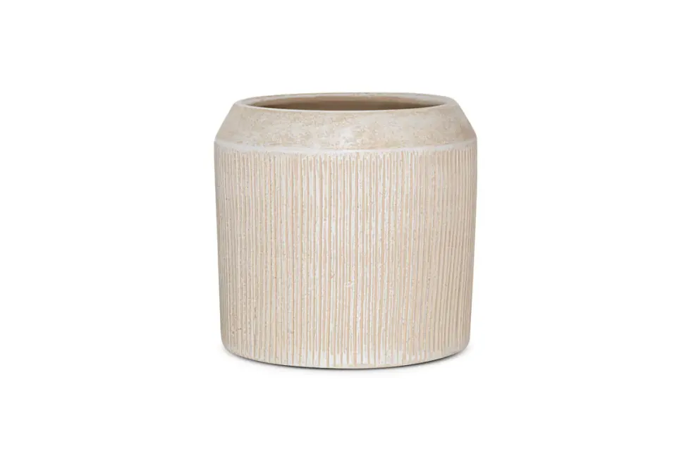 Kubo Ceramic Planter - Cream