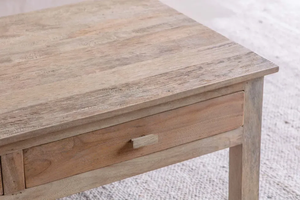 Laali Grooved Mango Wood Coffee Table - Natural