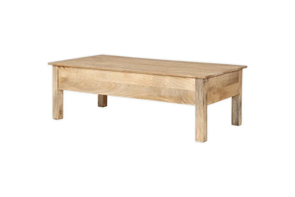 Laali Grooved Mango Wood Coffee Table - Natural