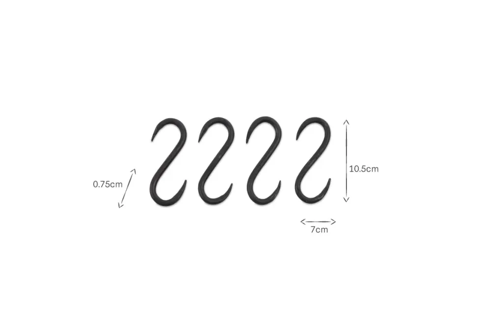 Laila Iron S-Hooks - Iron - (Set of 4)