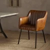 Lal Leather Armchair - Aged Tan